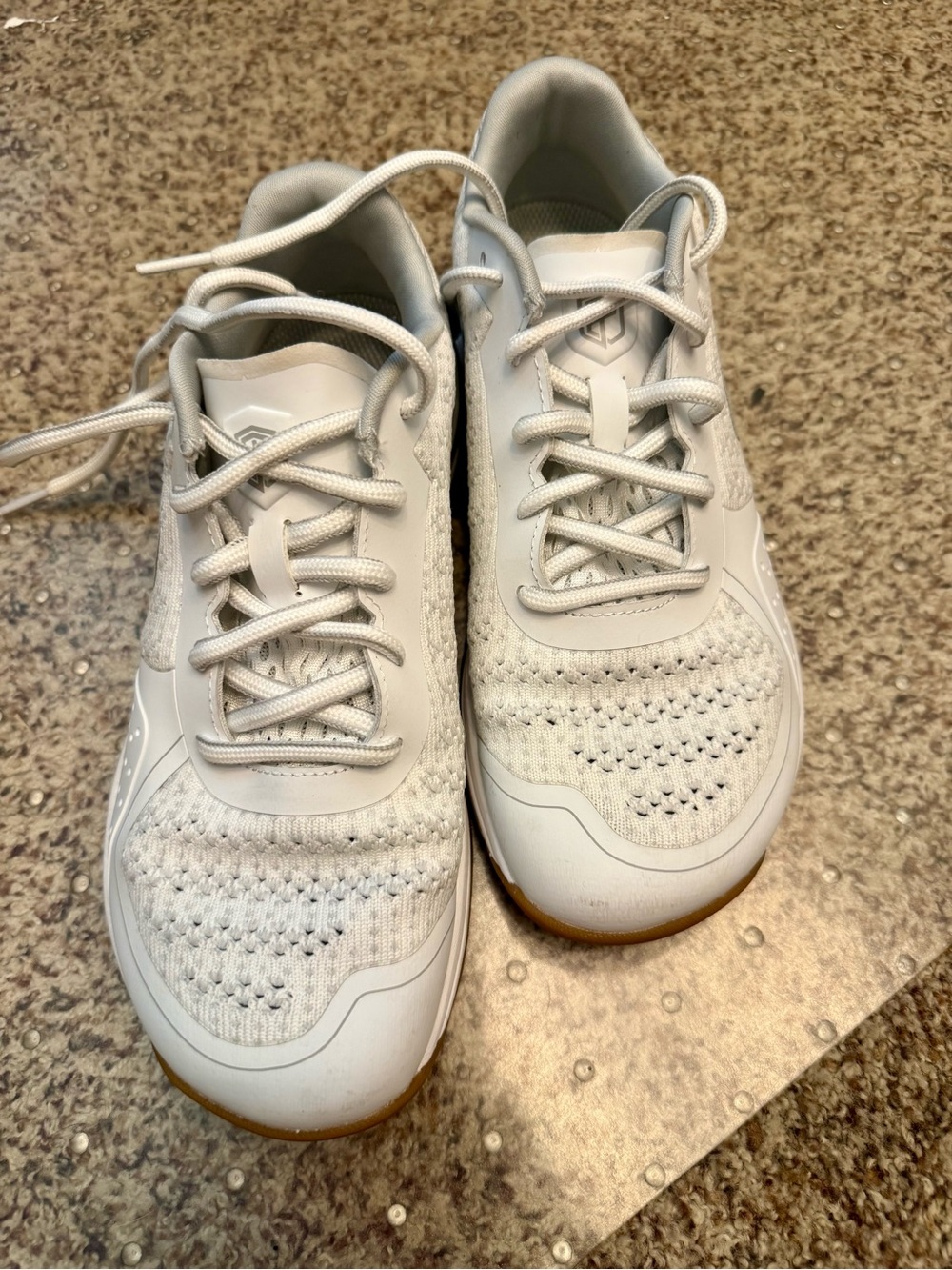 Born Primitive White Knit Athletic Sneakers with Gum Outsole
